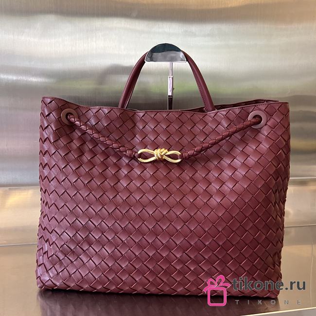 Botega Veneta Large Andiamo Intrecciato Red - 42x35x18cm - 1