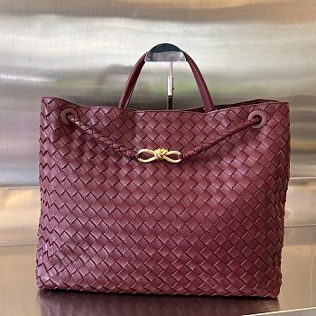 Bottega Veneta Large Andiamo Intrecciato Red - 42x35x18cm