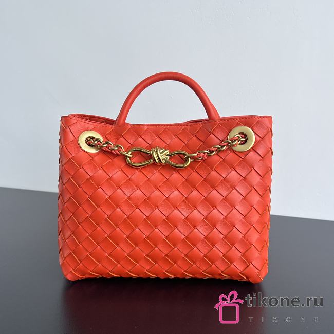 Bottega Veneta Small Andiamo With Chain Orange - 25x20x10cm - 1