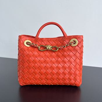 Bottega Veneta Small Andiamo With Chain Orange - 25x20x10cm