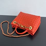 Bottega Veneta Small Andiamo With Chain Orange - 25x20x10cm - 4