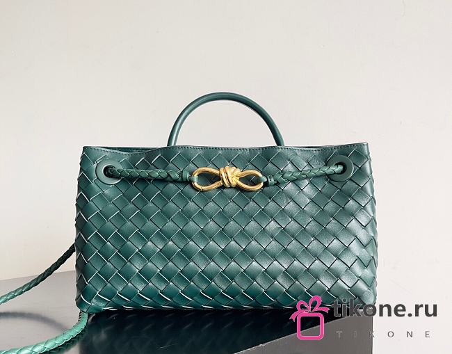 Bottega Veneta Small Andiamo East West Green - 29×18×10cm - 1