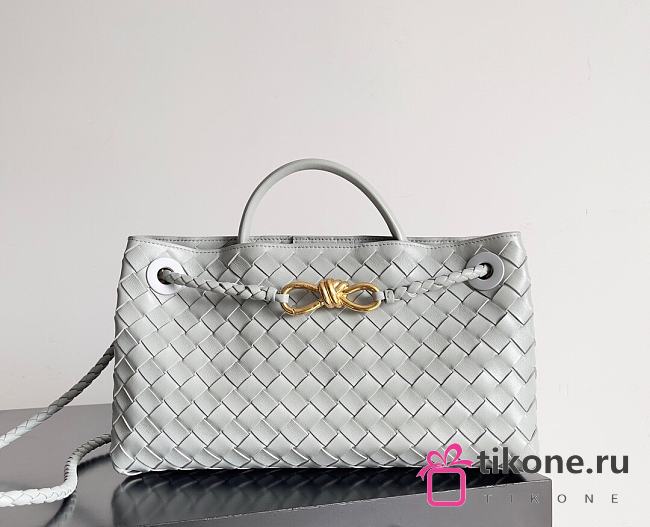 Bottega Veneta Small Andiamo East West Gray - 29×18×10cm - 1