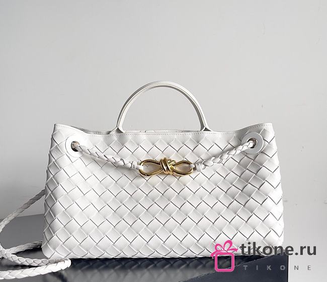 Bottega Veneta Small Andiamo East West White - 29×18×10cm - 1