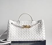 Bottega Veneta Small Andiamo East West White - 29×18×10cm - 1