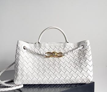 Bottega Veneta Small Andiamo East West White - 29×18×10cm