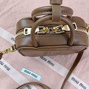 Miumiu Leather Micro Bag Cognac - 10.5x4cm - 4