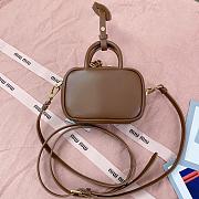 Miumiu Leather Micro Bag Cognac - 10.5x4cm - 5