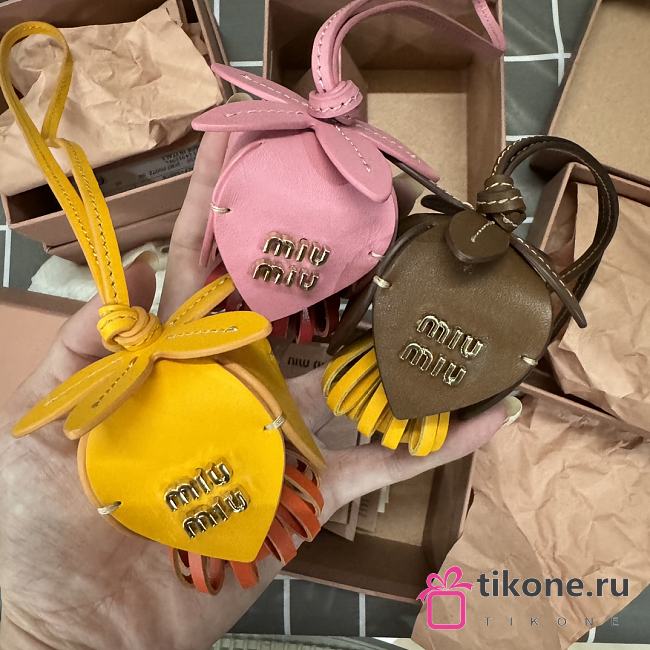 Miumiu Leather Trick Brown/ Yellow/ Pink - 1