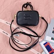 Miumiu Leather Micro Bag Black - 10.5x4cm - 1