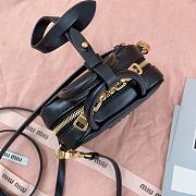 Miumiu Leather Micro Bag Black - 10.5x4cm - 3