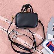 Miumiu Leather Micro Bag Black - 10.5x4cm - 5