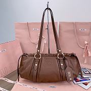 Miumiu Joie Nappa Leather Bag Brown - 44x16x10.5cm - 1