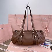 Miumiu Joie Nappa Leather Bag Brown - 44x16x10.5cm - 2