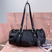 Miumiu Joie Nappa Leather Bag Black - 44x16x10.5cm - 1