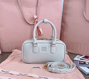 Miumiu Arcadie Leather Mini Bag White - 19x10x5cm