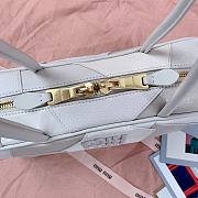 Miumiu Beau Leather Patchwork Bag White - 27x12x8cm - 4