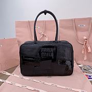 Miumiu Leather Patchwork Beau Bag Black - 34x23x10cm - 1