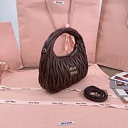 Miumiu Wander Matelasse Nappa Leather Hobo Bag Briarwood - 20x17x6cm - 5