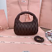 Miumiu Wander Matelasse Nappa Leather Hobo Bag Briarwood - 20x17x6cm - 4