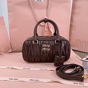 Miumiu Arcadie Matelasse Nappa Leather Bag Briarwood - 22x10.5x7.5cm - 1