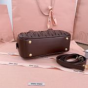 Miumiu Arcadie Matelasse Nappa Leather Bag Briarwood - 22x10.5x7.5cm - 5