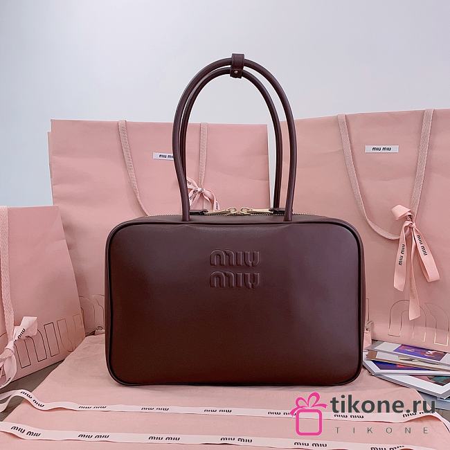 Miumiu Leather Beau Bag Briarwood - 34x23x10cm - 1