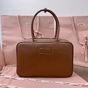 Miumiu Leather Beau Bag Cognac - 34x23x10cm - 1