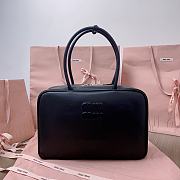 Miumiu Leather Beau Bag Black - 34x23x10cm - 1