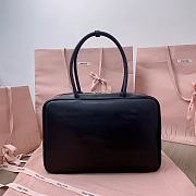 Miumiu Leather Beau Bag Black - 34x23x10cm - 6