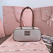 Miumiu Canvas Beau Bag Beige - 27x12x8cm - 6