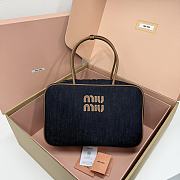 Miumiu Denim Beau Bag Blue - 34x23x10cm - 1