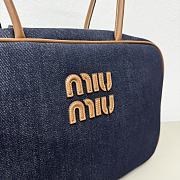 Miumiu Denim Beau Bag Blue - 34x23x10cm - 3