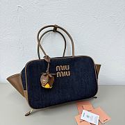 Miumiu Denim Beau Bag Blue - 34x23x10cm - 2