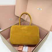 Miumiu Suede Beau Bag Yellow - 34x23x10cm - 1