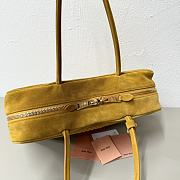 Miumiu Suede Beau Bag Yellow - 34x23x10cm - 5