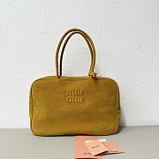 Miumiu Suede Beau Bag Yellow - 34x23x10cm - 4