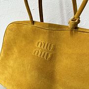 Miumiu Suede Beau Bag Yellow - 34x23x10cm - 3