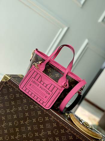 LV Neverfull Bandouliere Inside Out BB Rose Pondichery/Monogram M12106 - 24x14x9cm