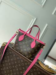 LV Neverfull Bandouliere Inside Out BB Rose Pondichery/Monogram M12106 - 24x14x9cm - 2