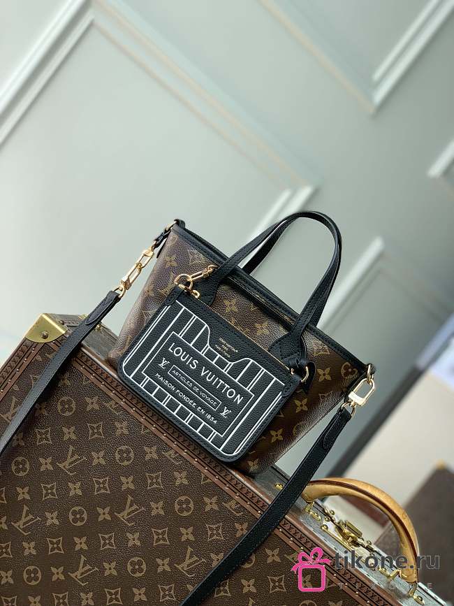 LV Neverfull Bandouliere Inside Out BB Black/Monogram M12099 - 24x14x9cm - 1