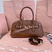 Miumiu Aventure Nappa Leather Top-Handle Bag Brown - 31x27x11cm - 1