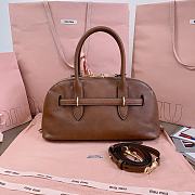 Miumiu Aventure Nappa Leather Top-Handle Bag Brown - 31x27x11cm - 3