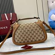 Gucci Blondie Small Top Handle Bag Beige And Ebony - 26.5x16.5x8.5cm - 5