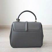 Celine Mini 16 In Satinated Calfskin Gray - 18.5x15.5x9cm - 6