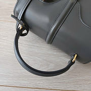 Celine Mini 16 In Satinated Calfskin Gray - 18.5x15.5x9cm - 3