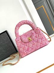 Chanel Mini Shopping Bag  Tweed GoldTone Metal Pink - 19x13x7cm - 1