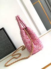 Chanel Mini Shopping Bag  Tweed GoldTone Metal Pink - 19x13x7cm - 5