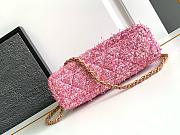 Chanel Mini Shopping Bag  Tweed GoldTone Metal Pink - 19x13x7cm - 4