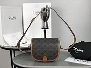 Celine Medium Folco Bag In Triomphe Canvas And Calfskin Tan - 18.5x17x7cm - 1